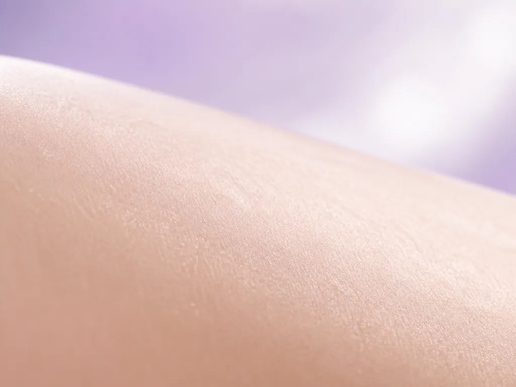 Close-up cheekbone showing realistic healthy skin glow.